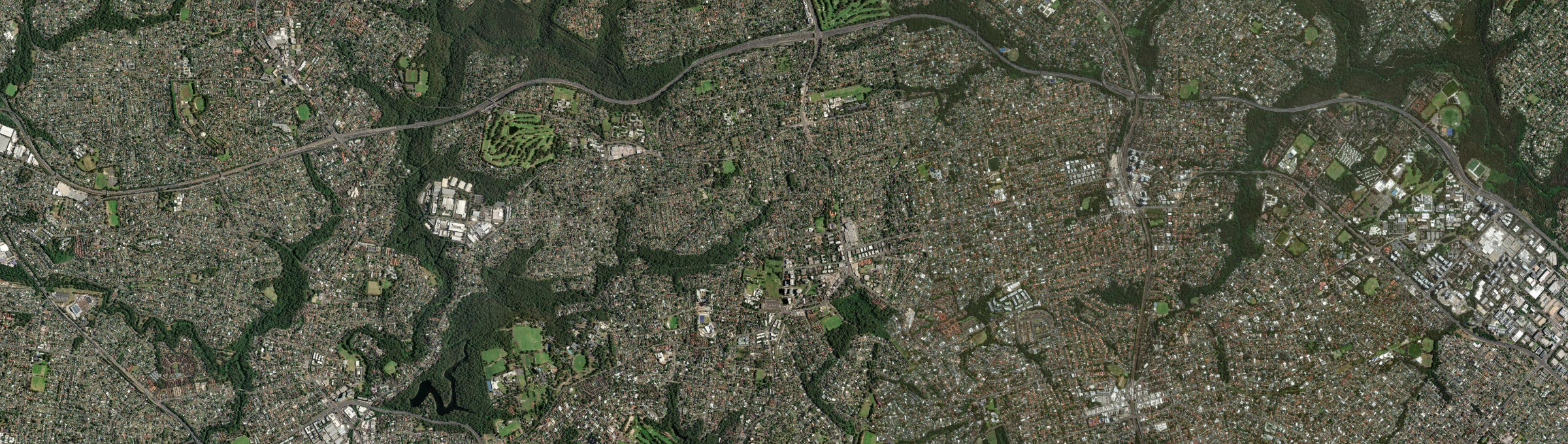 Aerial view of Carlingford, NSW