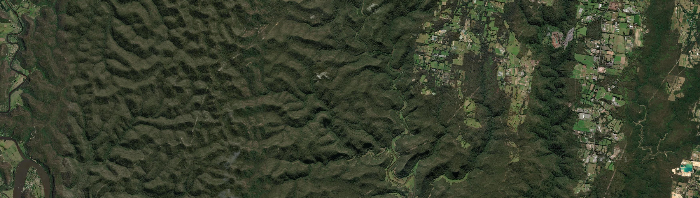 Aerial view of Mangrove Creek, NSW