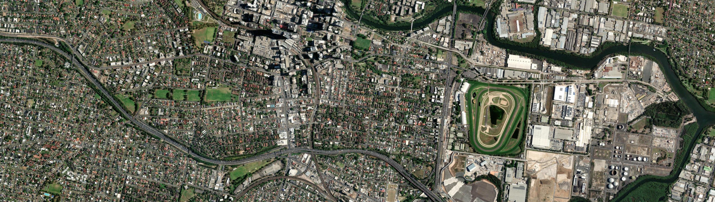 Aerial view of Harris Park, NSW