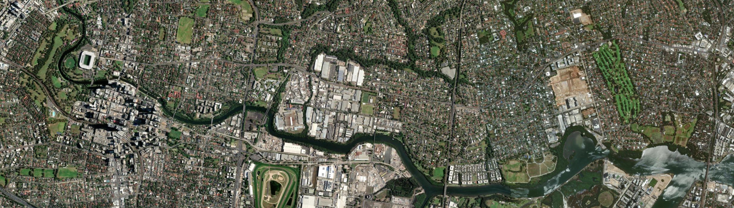Aerial view of Rydalmere, NSW