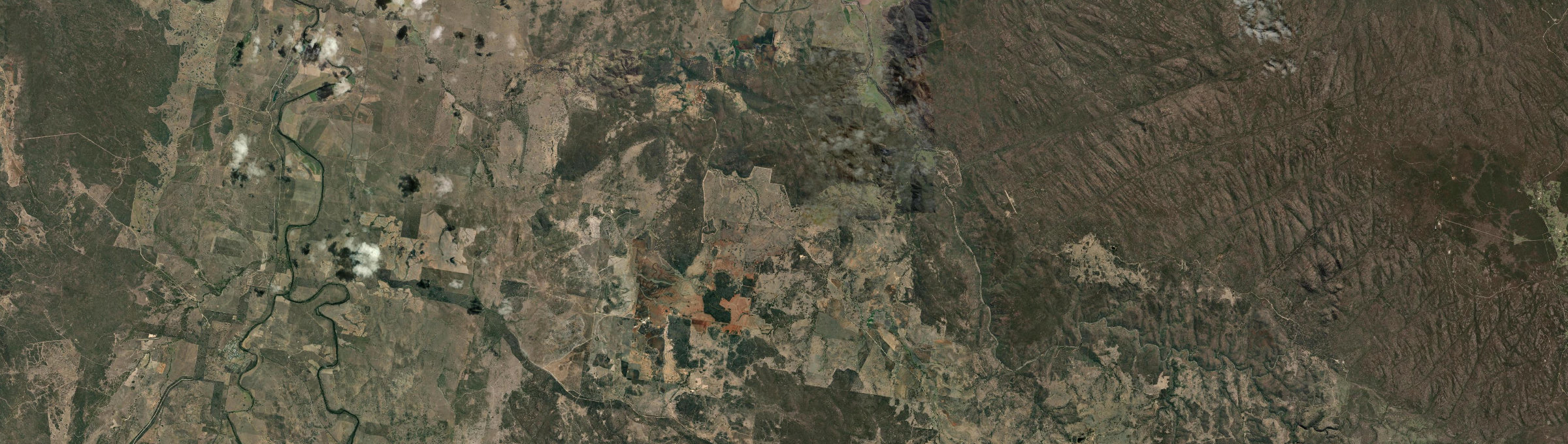 Aerial view of Rocky Creek (Inverell - NSW), NSW
