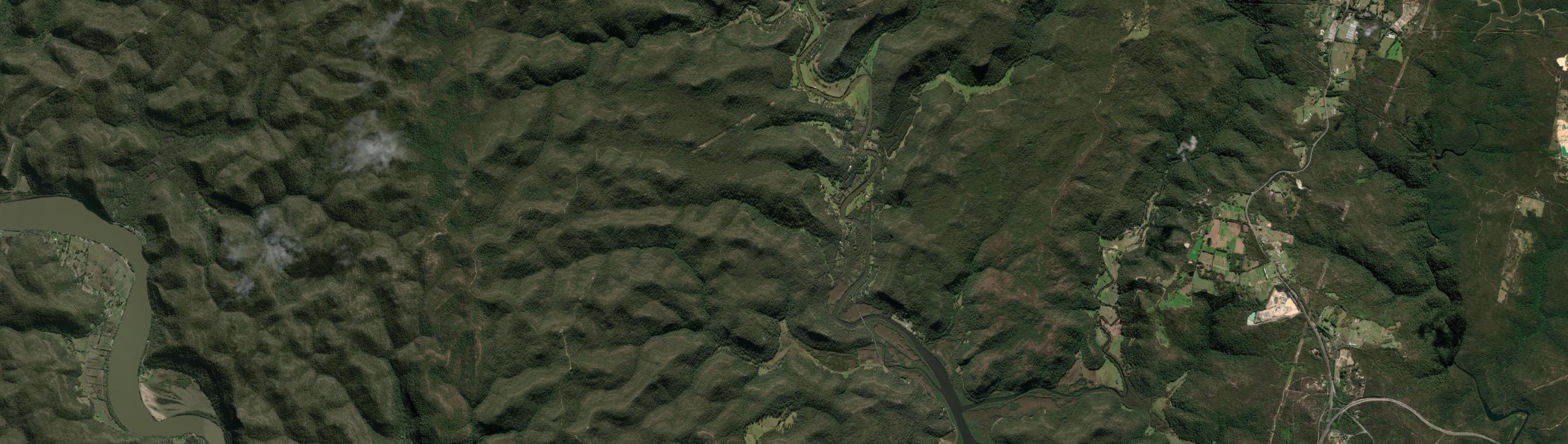Aerial view of Lower Mangrove, NSW