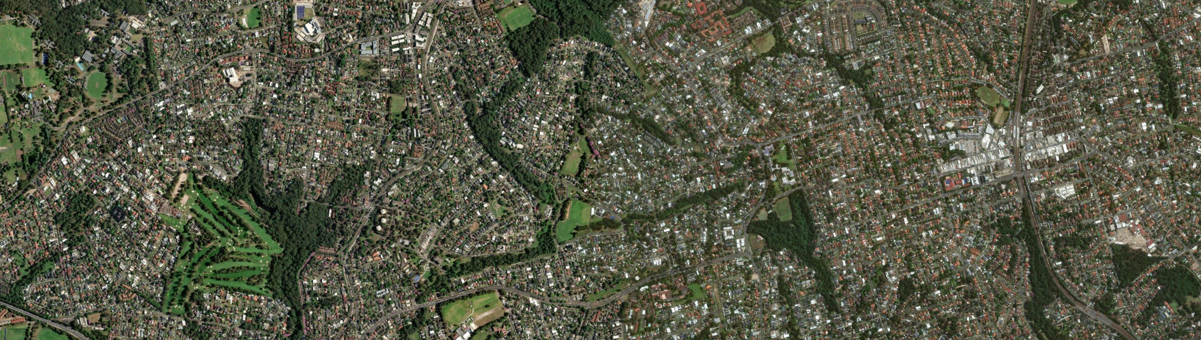Aerial view of Dundas Valley, NSW