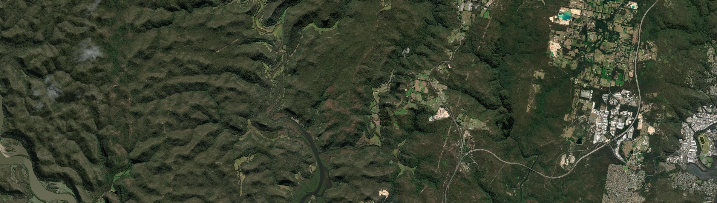 Aerial view of Glenworth Valley, NSW