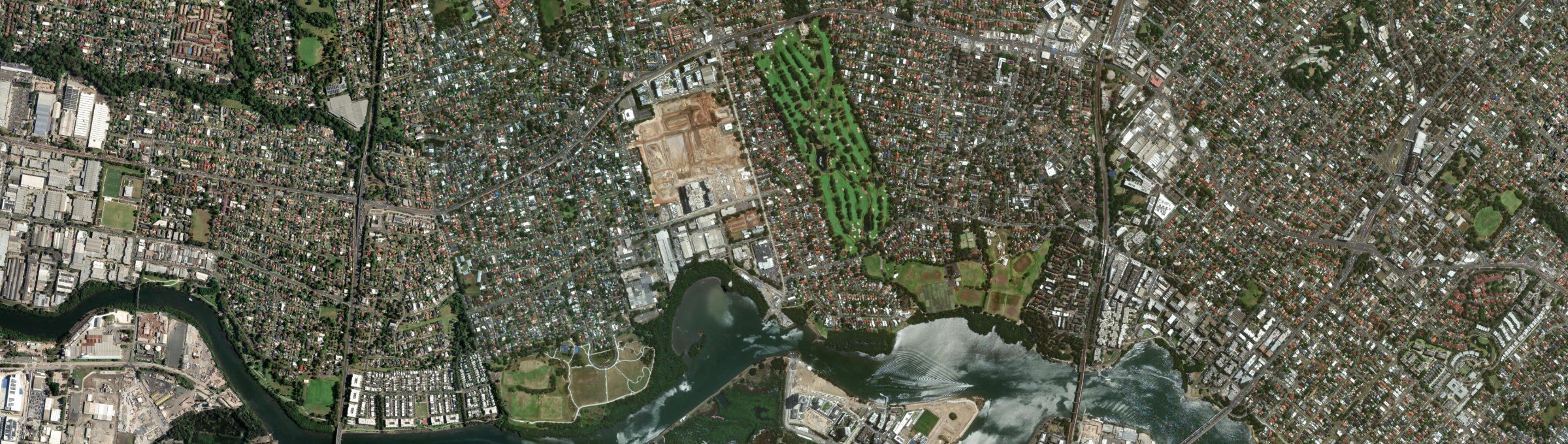 Aerial view of Melrose Park (NSW), NSW