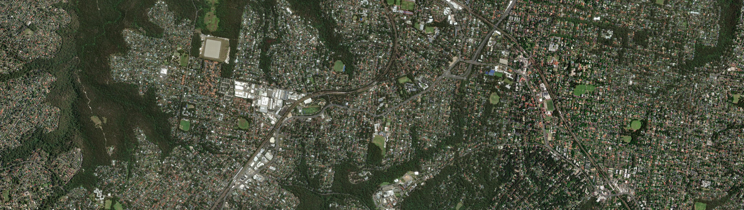 Aerial view of Normanhurst, NSW