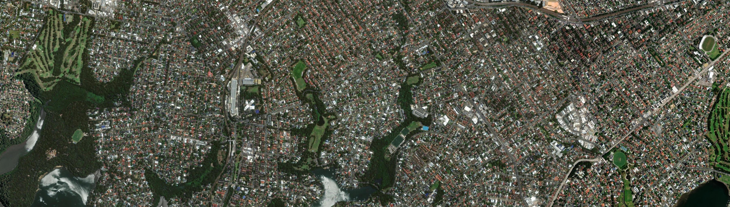 Aerial view of Hurstville Grove, NSW