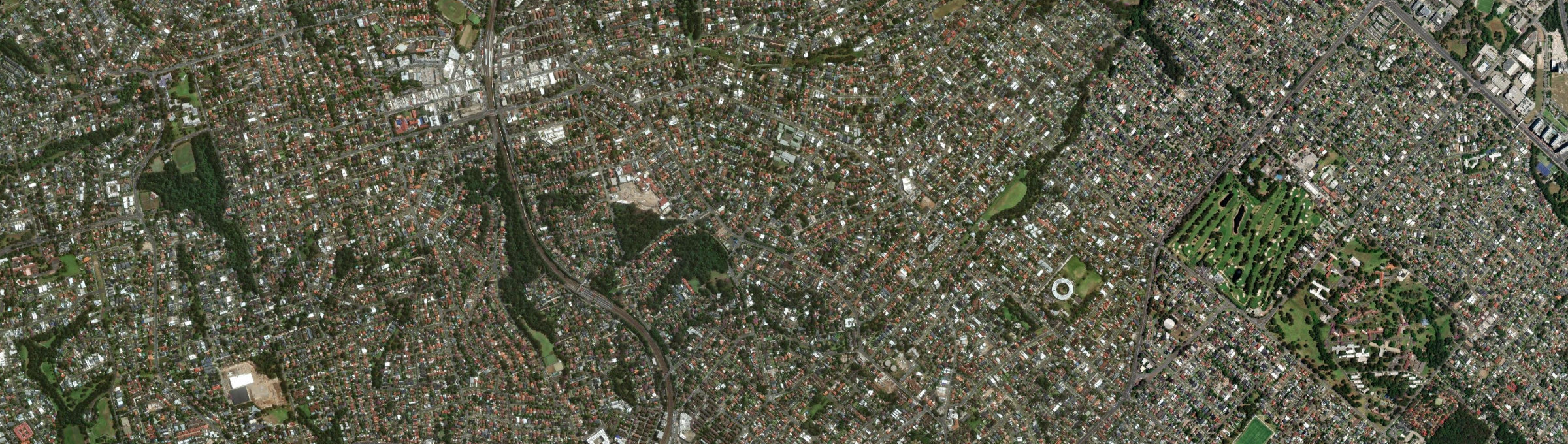 Aerial view of Denistone East, NSW
