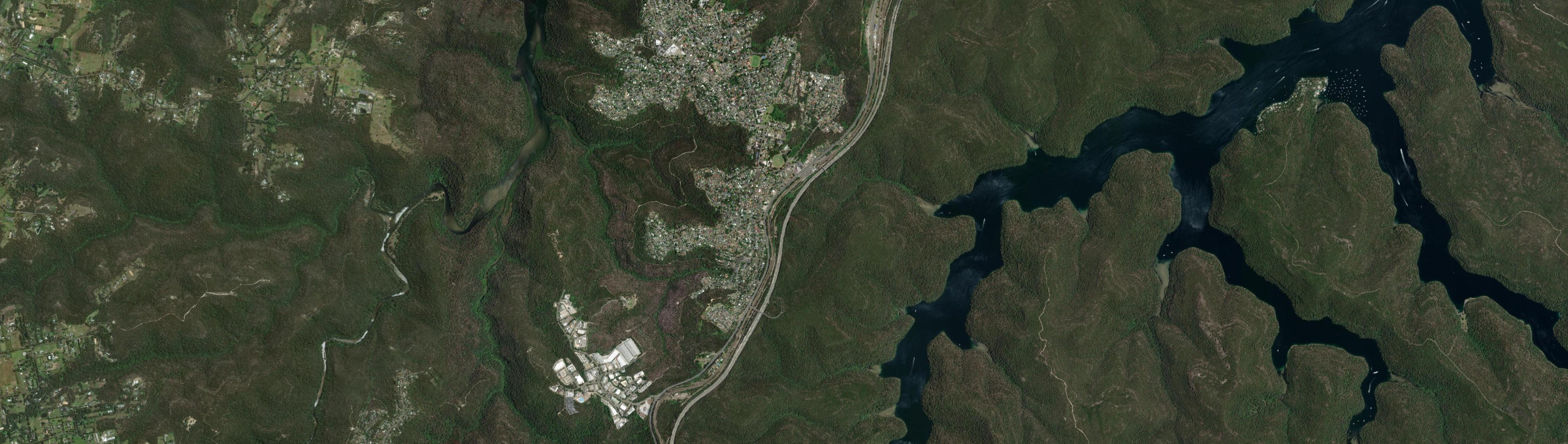 Aerial view of Berowra, NSW