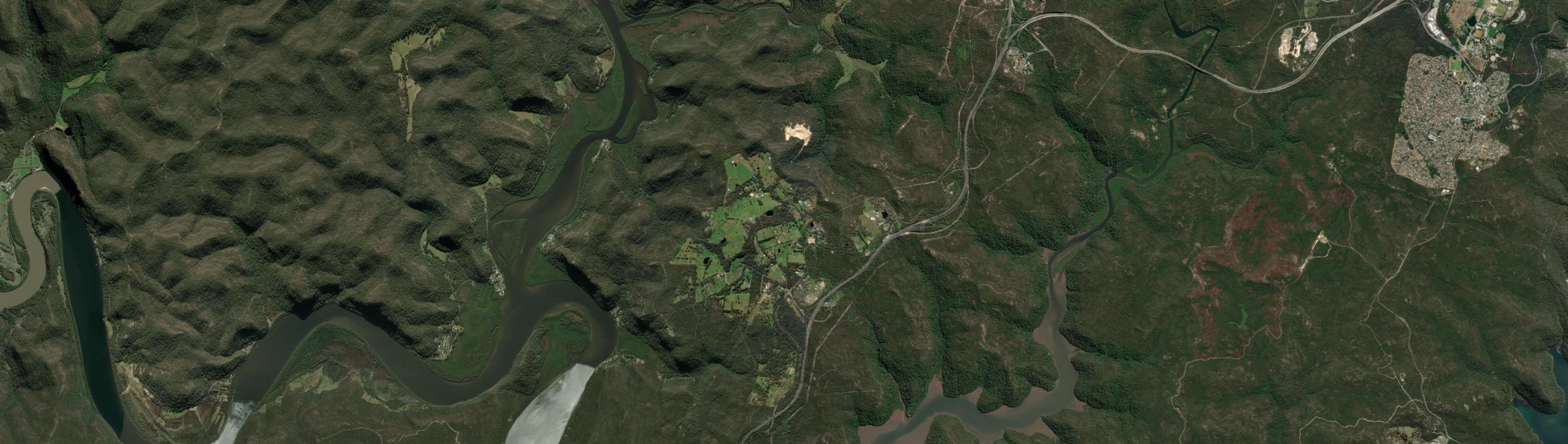 Aerial view of Mount White, NSW
