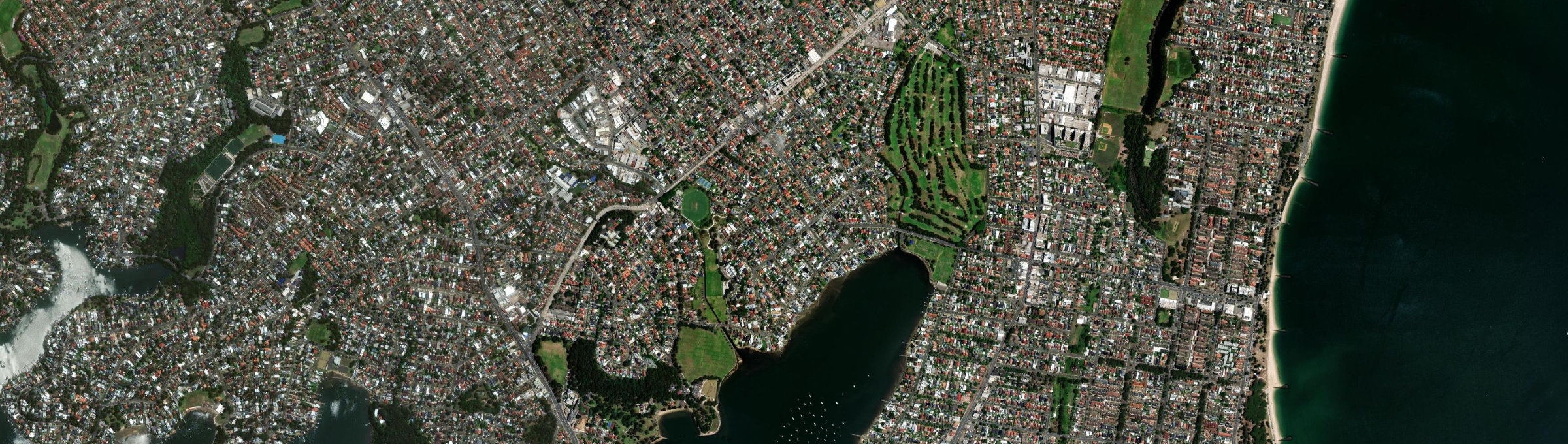 Aerial view of Kogarah Bay, NSW