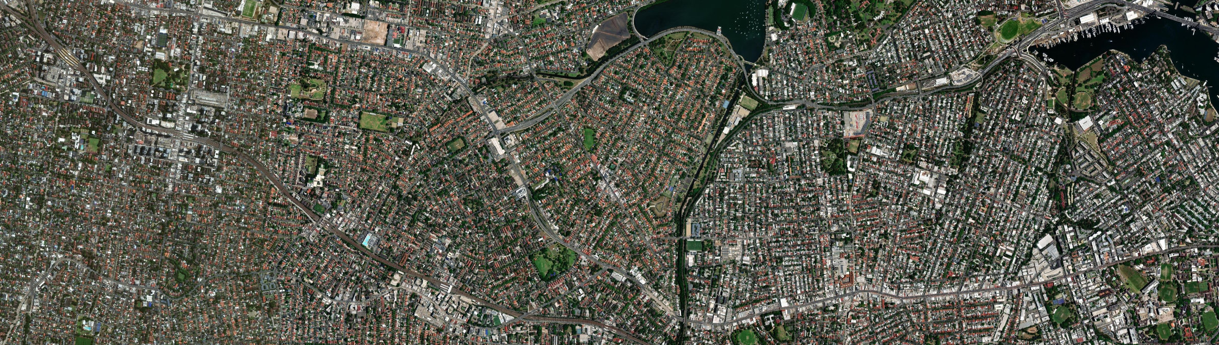 Aerial view of Haberfield, NSW
