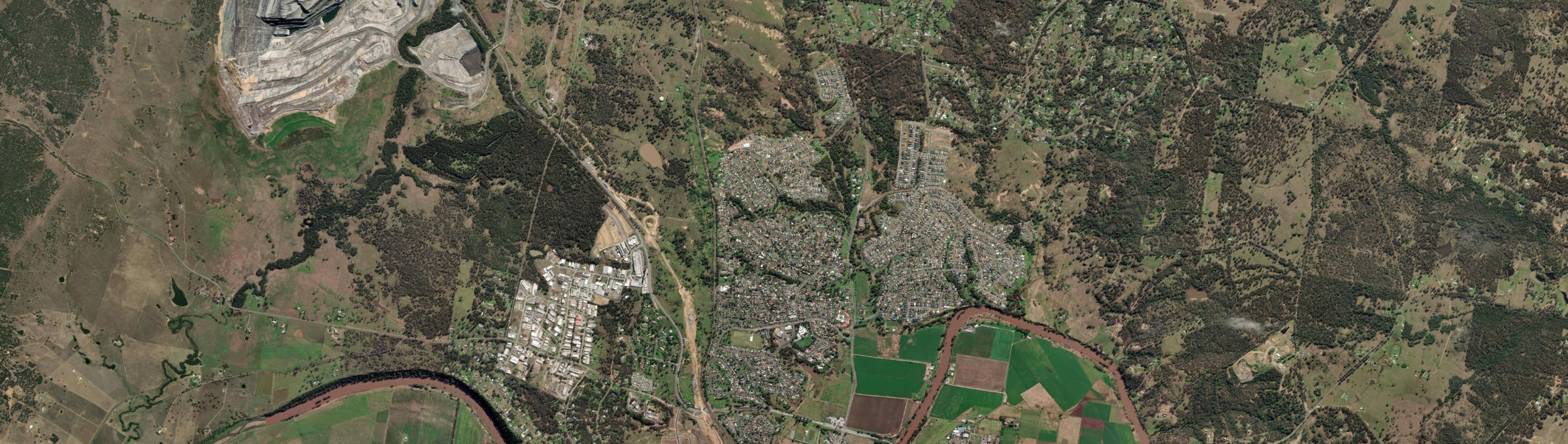 Aerial view of Singleton Heights, NSW