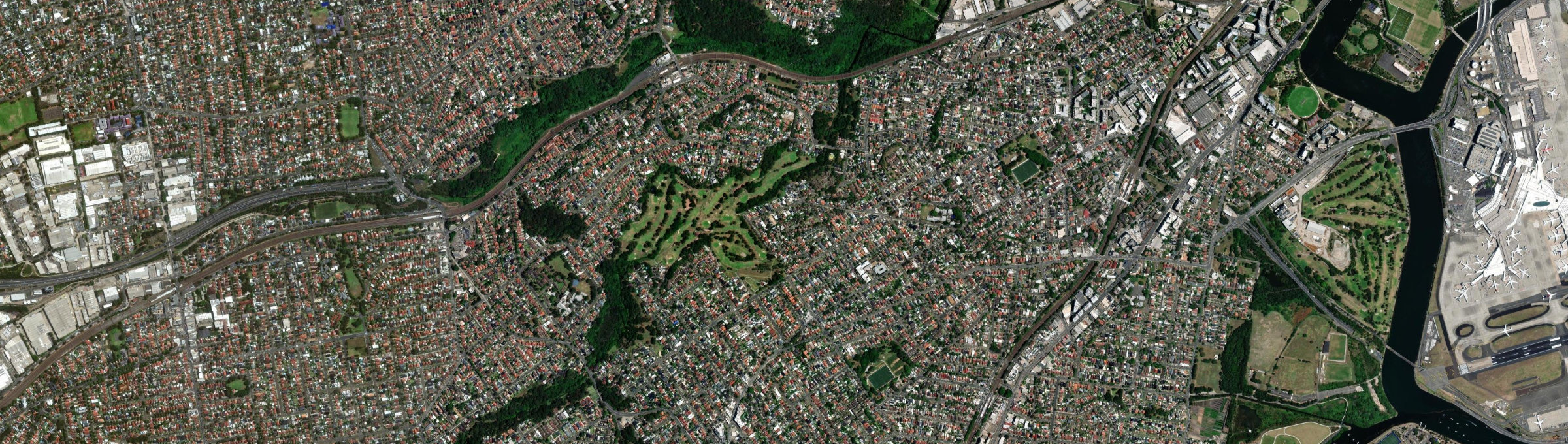 Aerial view of Bardwell Valley, NSW