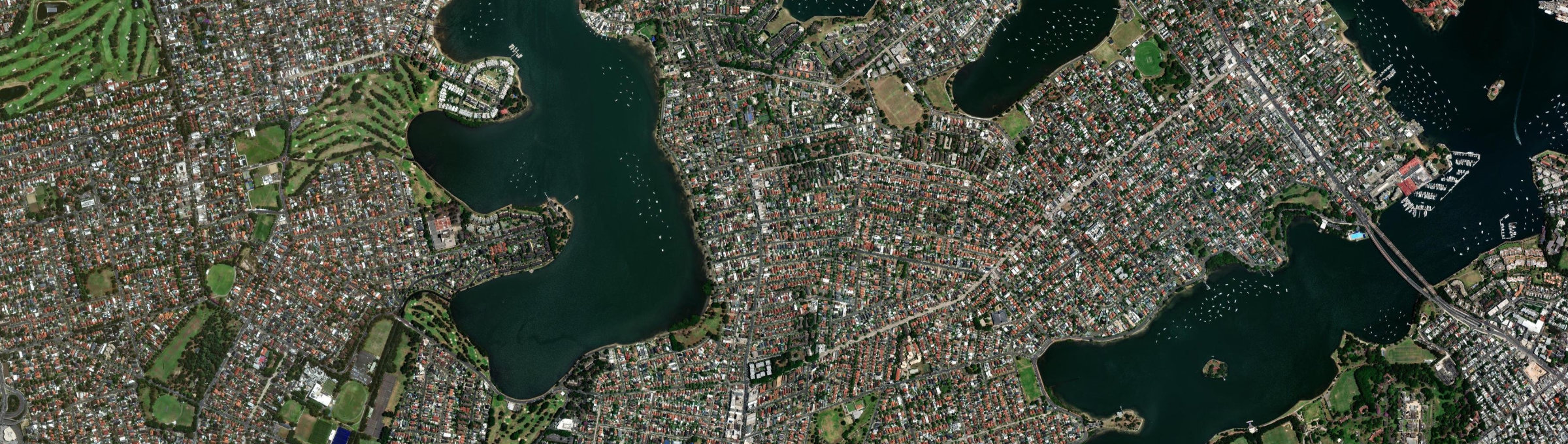 Aerial view of Wareemba, NSW