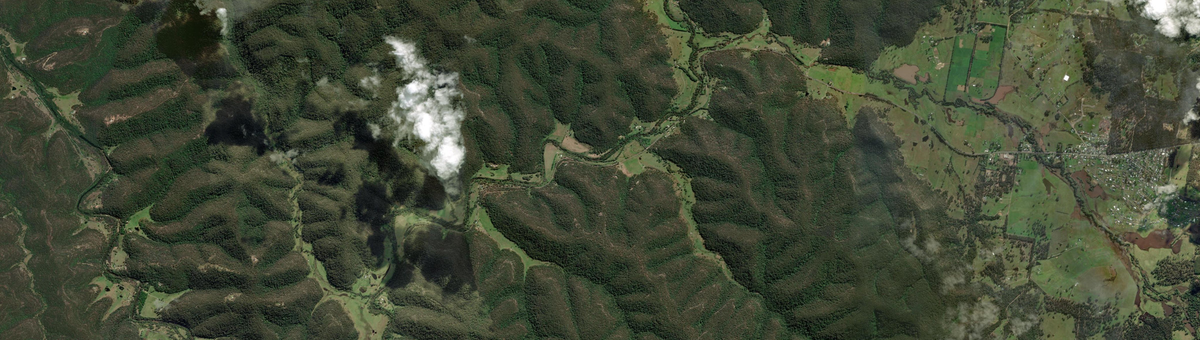 Aerial view of Sweetmans Creek, NSW