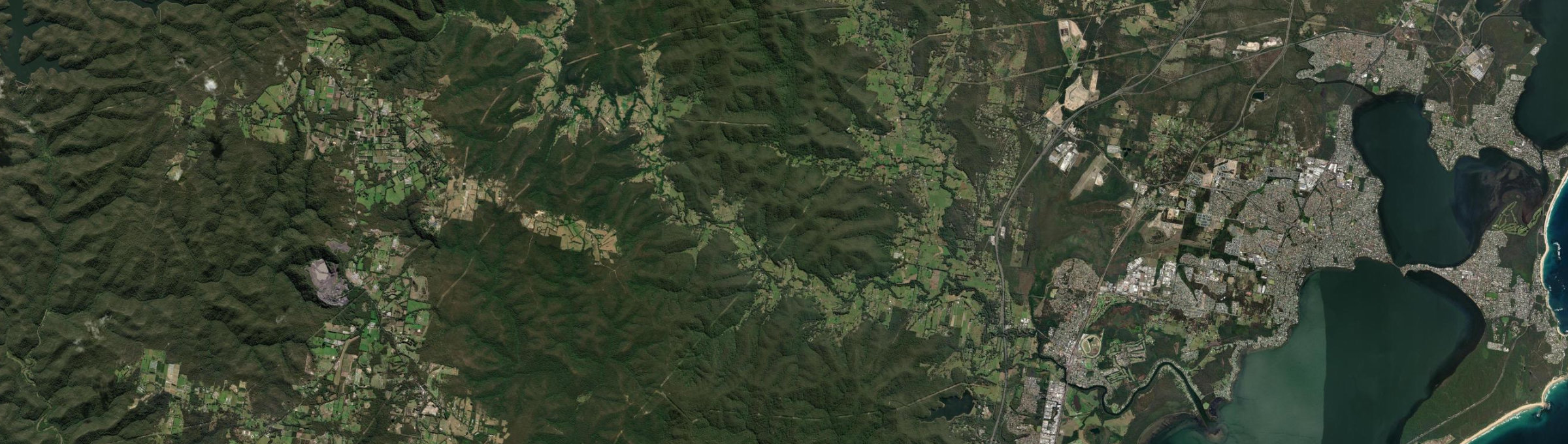 Aerial view of Wyong Creek, NSW