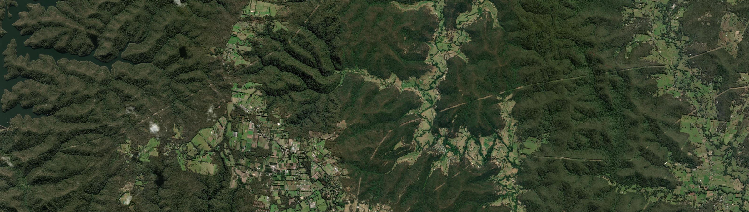 Aerial view of Yarramalong, NSW