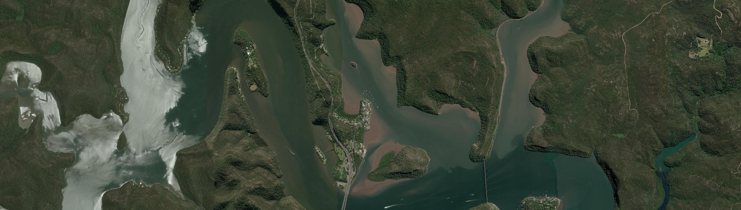 Aerial view of Mooney Mooney, NSW