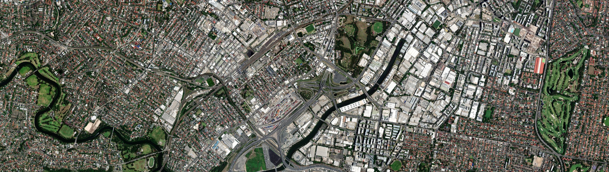 Aerial view of St Peters (NSW), NSW