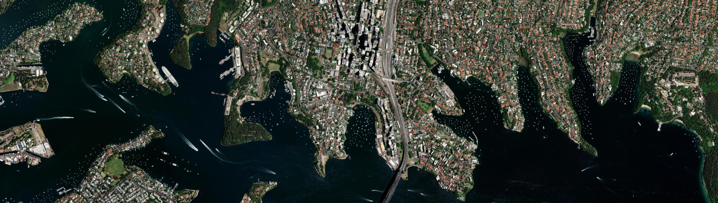 Aerial view of Lavender Bay, NSW
