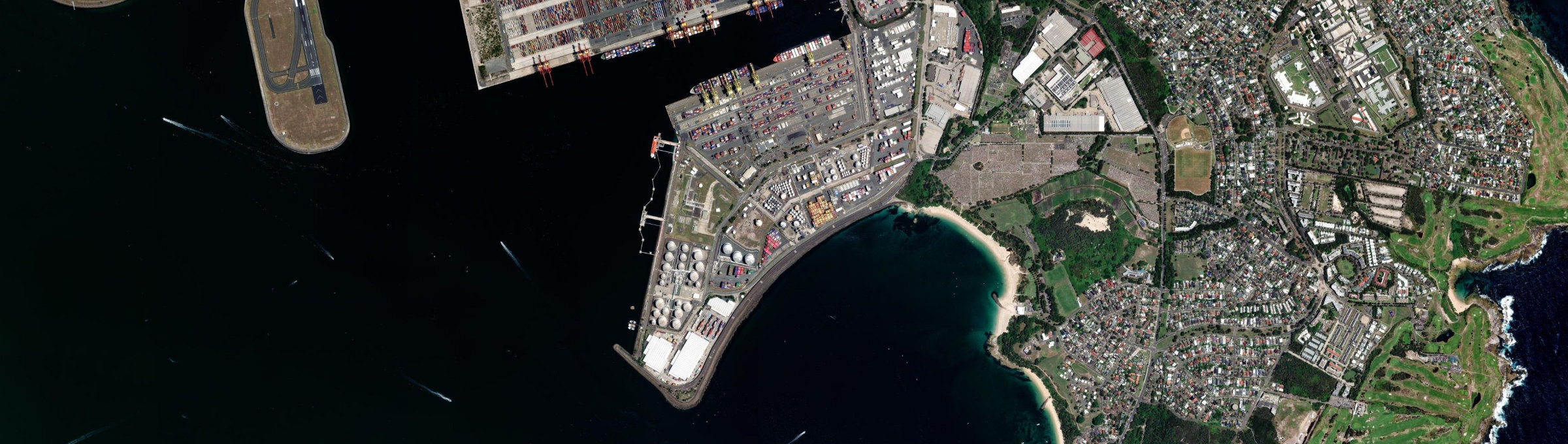Aerial view of Port Botany, NSW