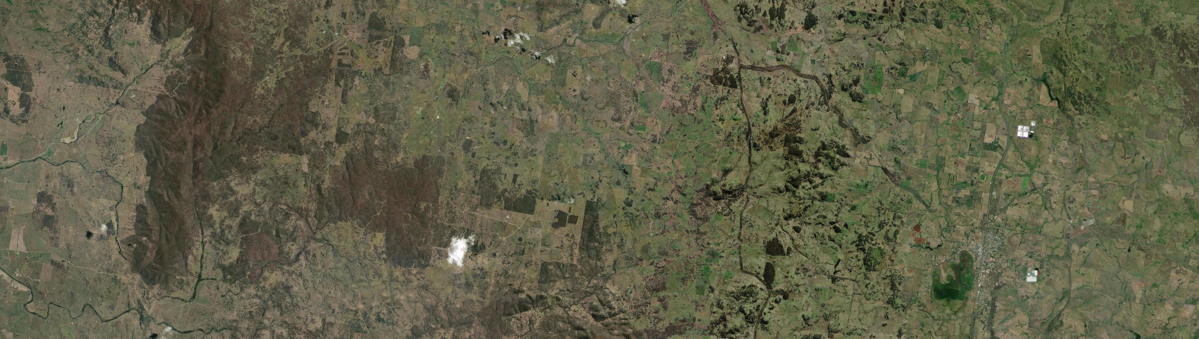Aerial view of Brushy Creek, NSW