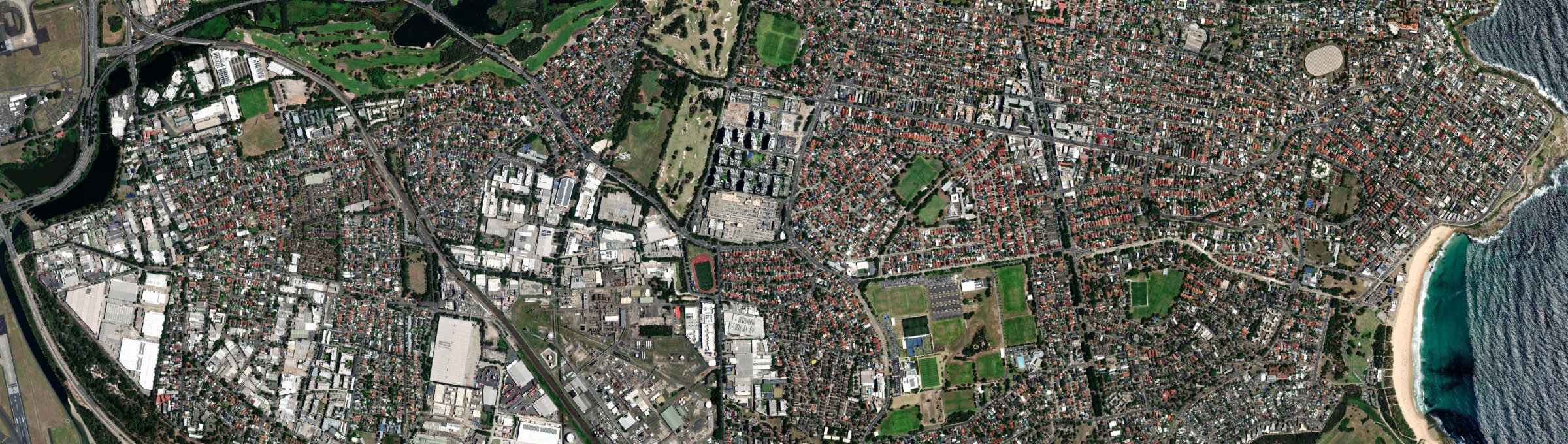 Aerial view of Eastgardens, NSW