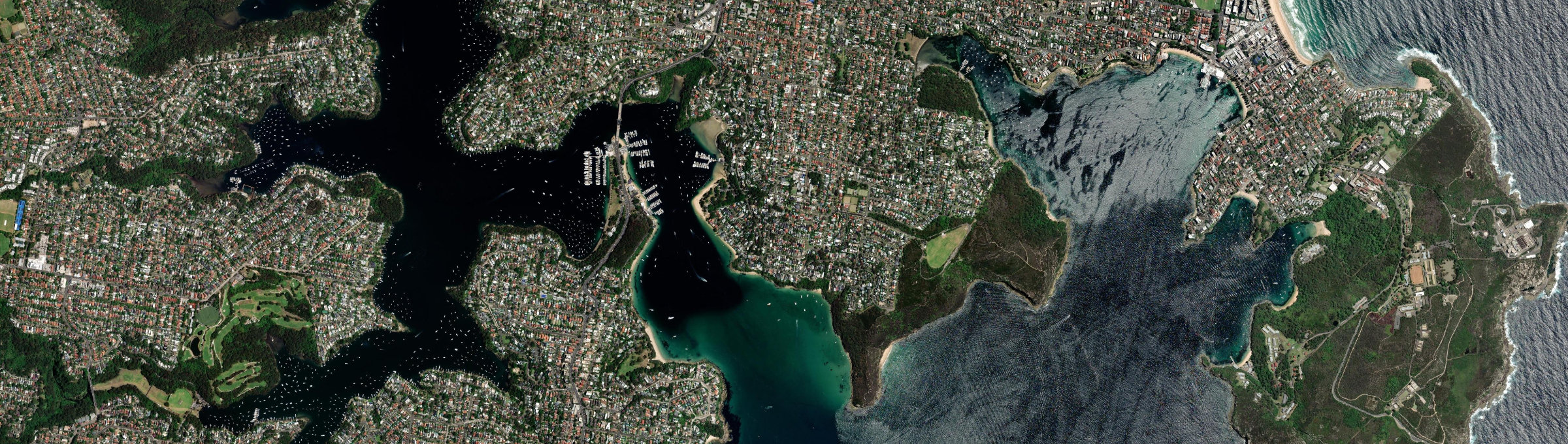 Aerial view of Clontarf (NSW), NSW