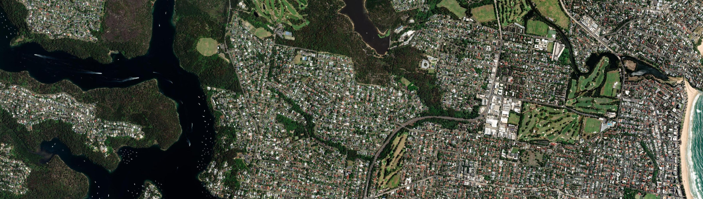 Aerial view of North Balgowlah, NSW