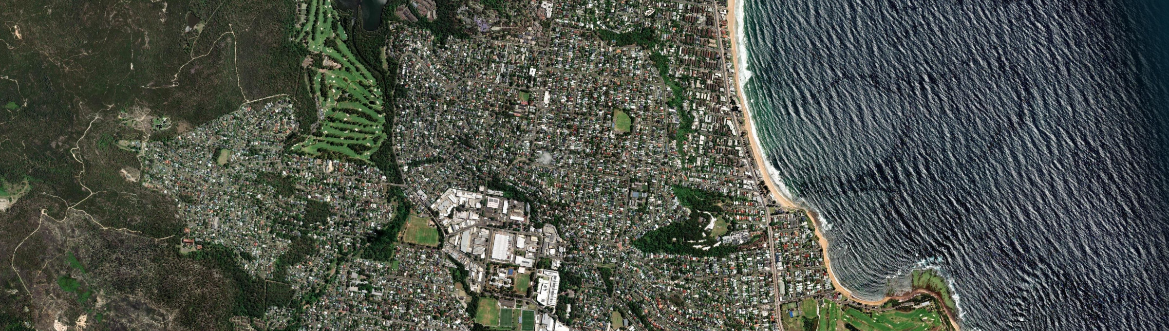 Aerial view of Collaroy Plateau, NSW