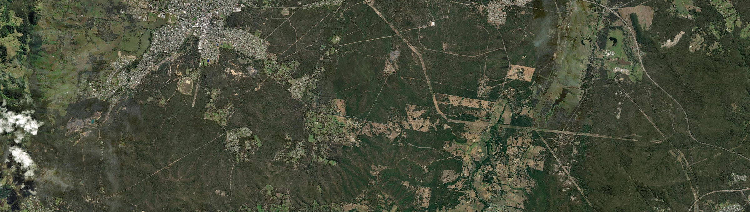 Aerial view of Elrington, NSW