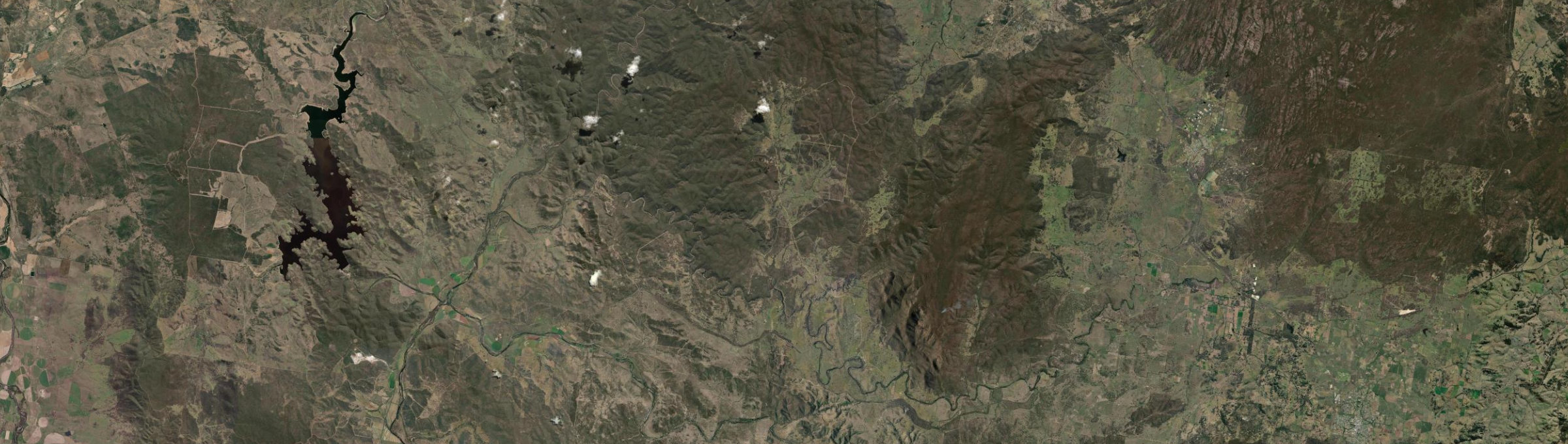Aerial view of Back Creek (Tenterfield - NSW), NSW