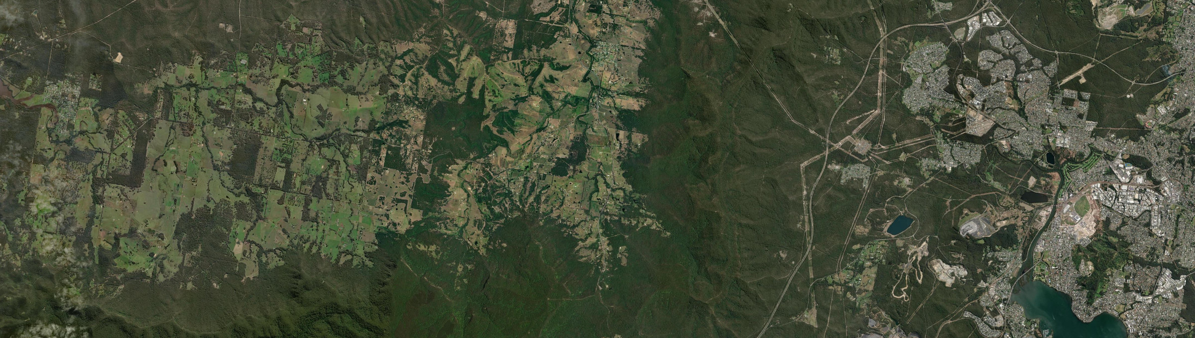 Aerial view of Mount Vincent, NSW