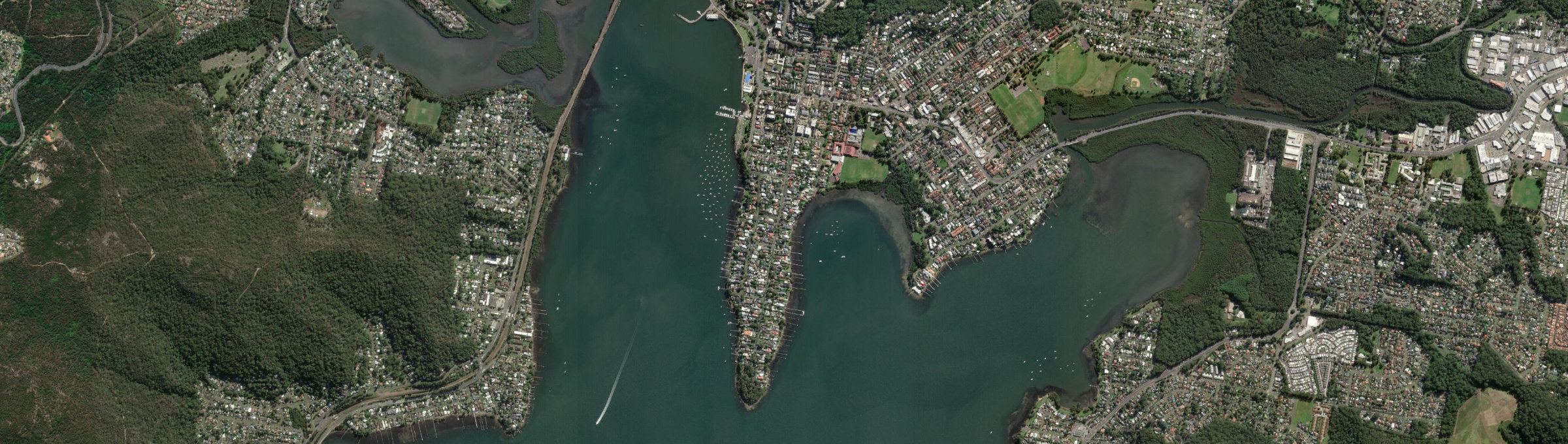Aerial view of Point Frederick, NSW