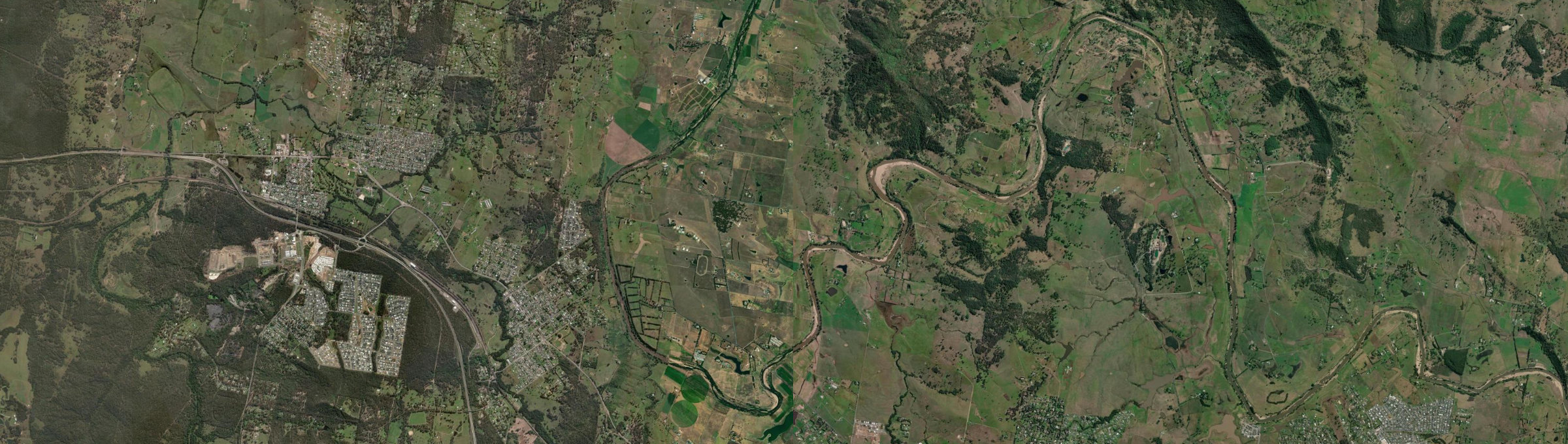 Aerial view of Luskintyre, NSW