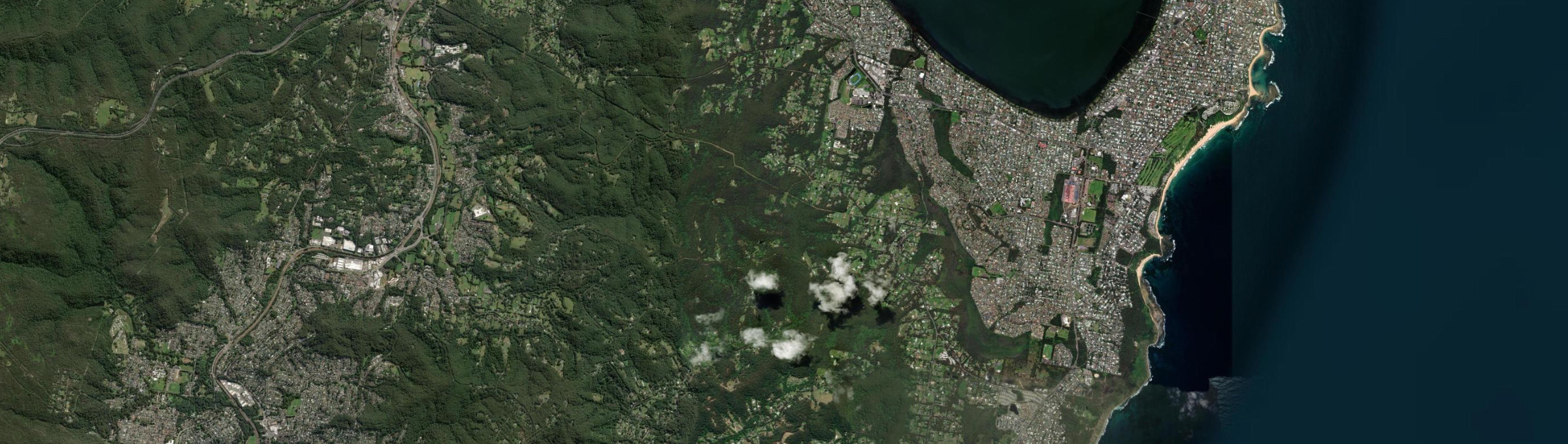 Aerial view of Tumbi Umbi, NSW