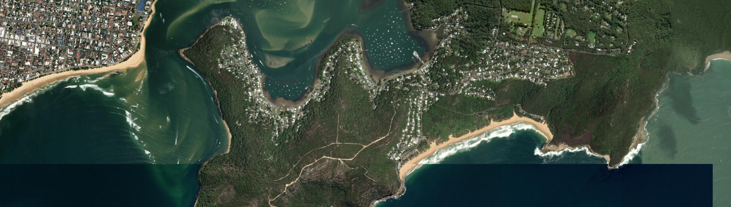 Aerial view of Hardys Bay, NSW