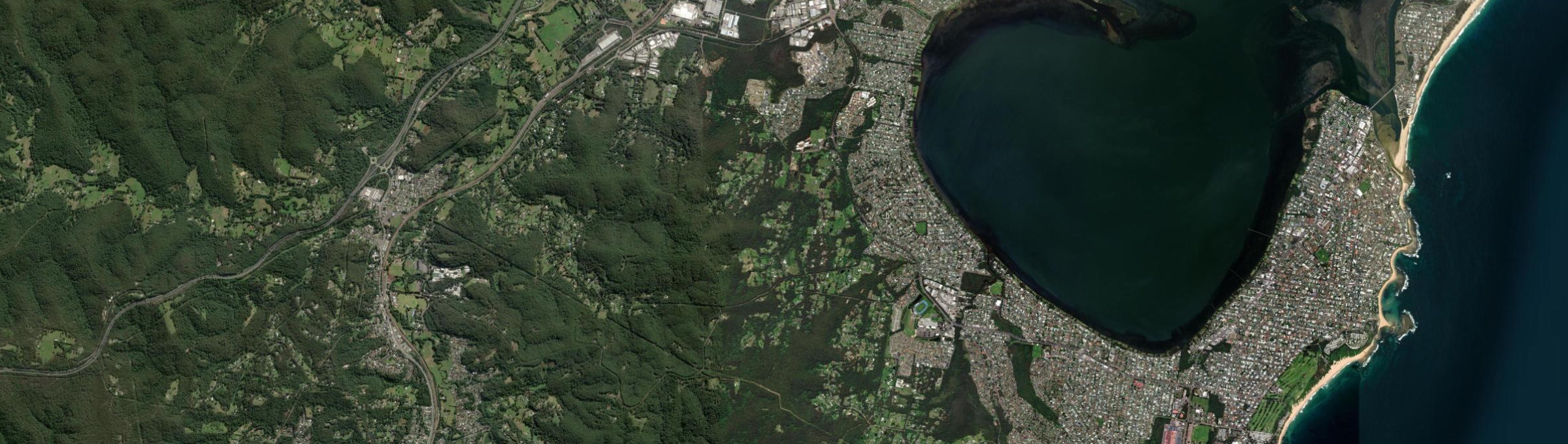 Aerial view of Glenning Valley, NSW