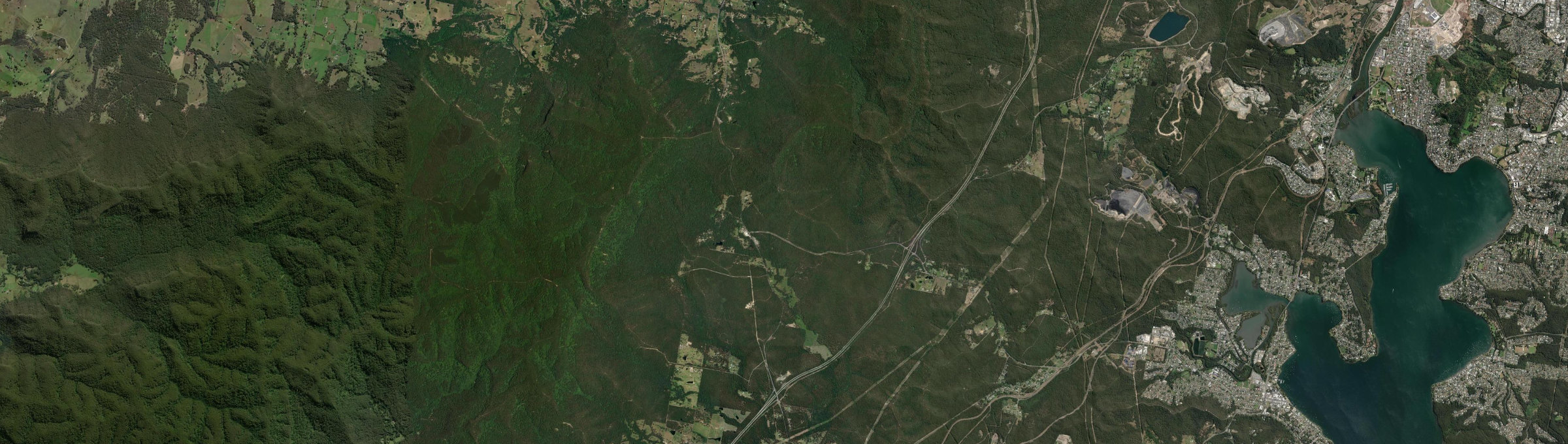 Aerial view of Freemans Waterhole, NSW