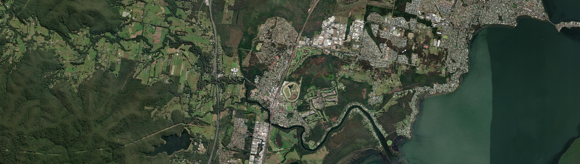 Aerial view of Wyong, NSW