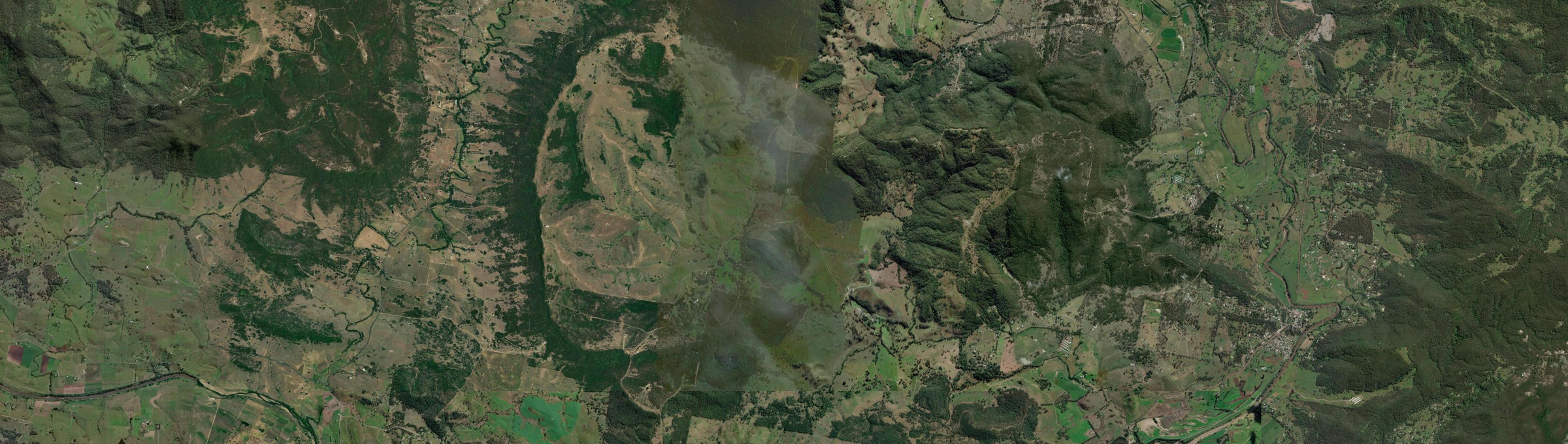 Aerial view of Webbers Creek, NSW
