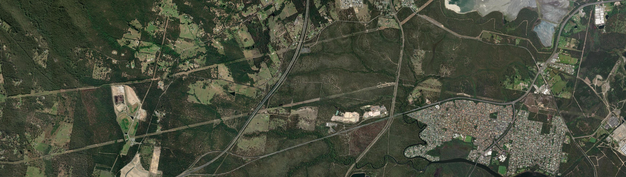 Aerial view of Bushells Ridge, NSW