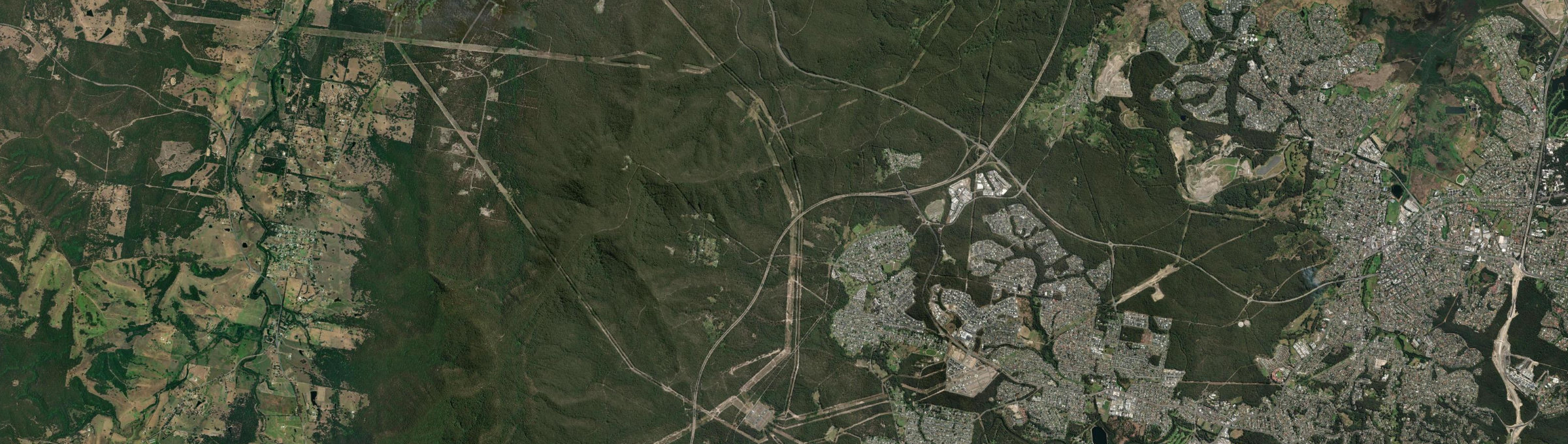 Aerial view of West Wallsend, NSW