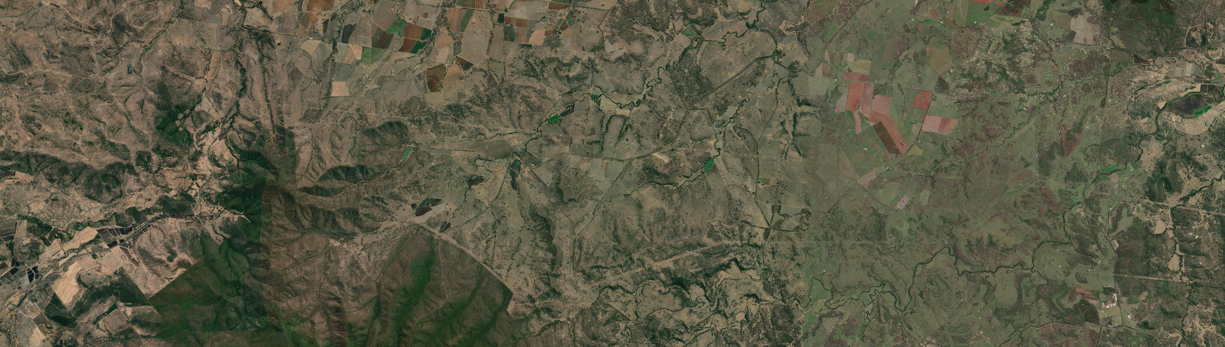 Aerial view of Alice Creek, QLD