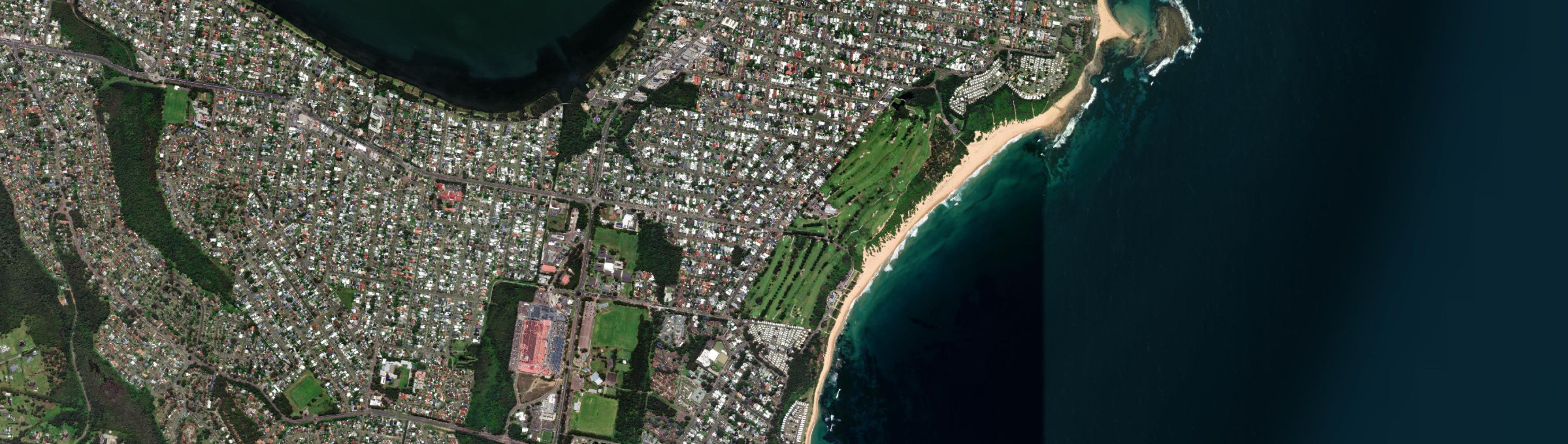 Aerial view of Shelly Beach (NSW), NSW