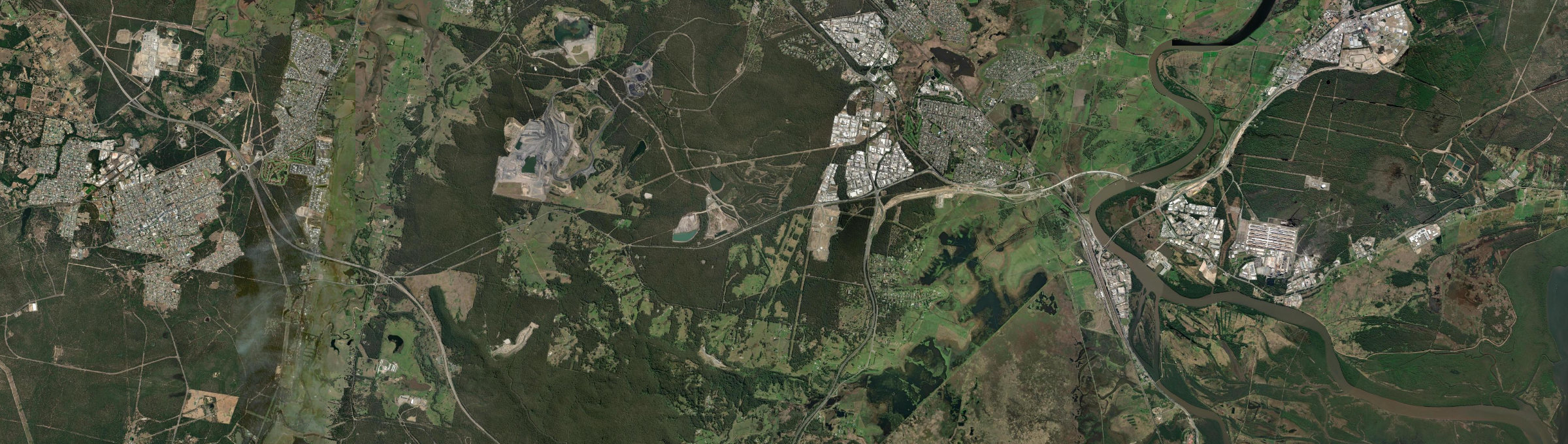 Aerial view of Black Hill (NSW), NSW