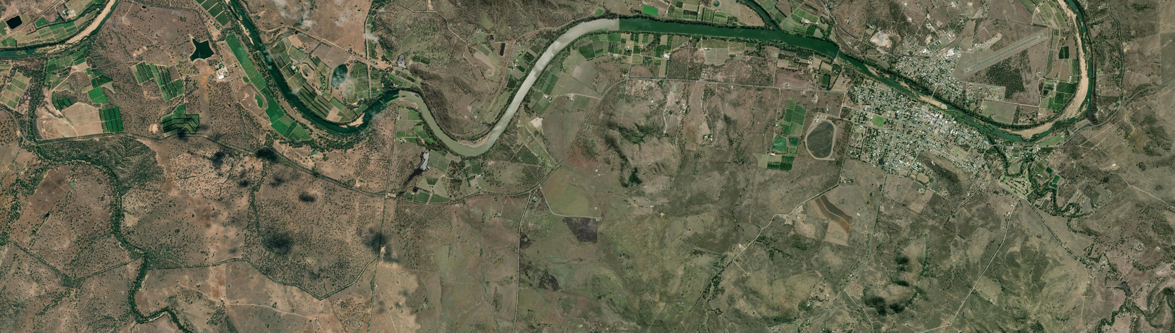 Aerial view of Mount Debateable, QLD