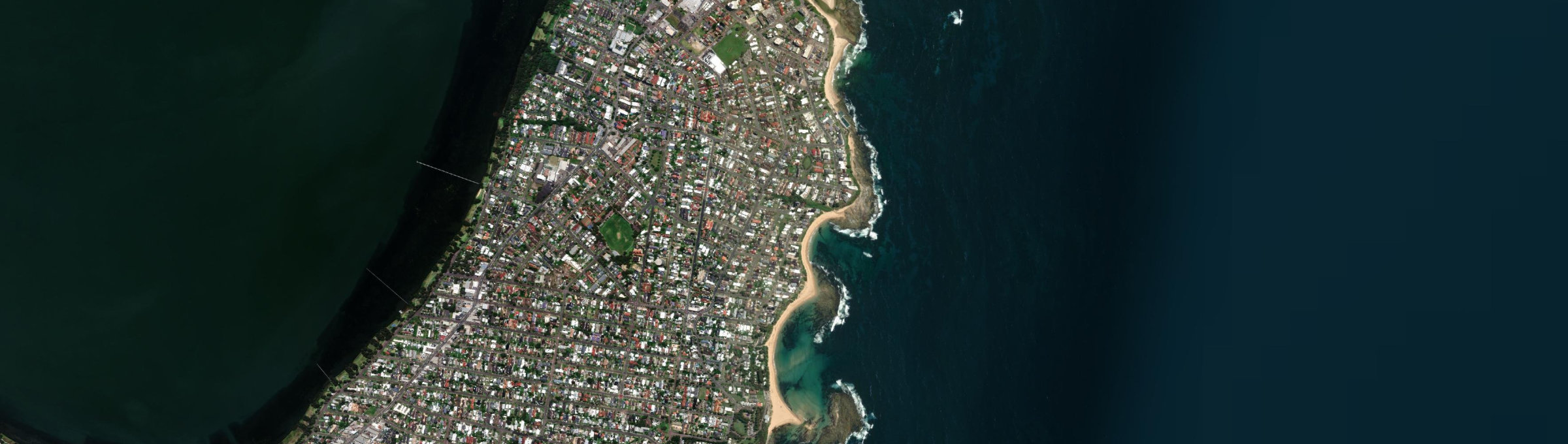 Aerial view of Blue Bay, NSW