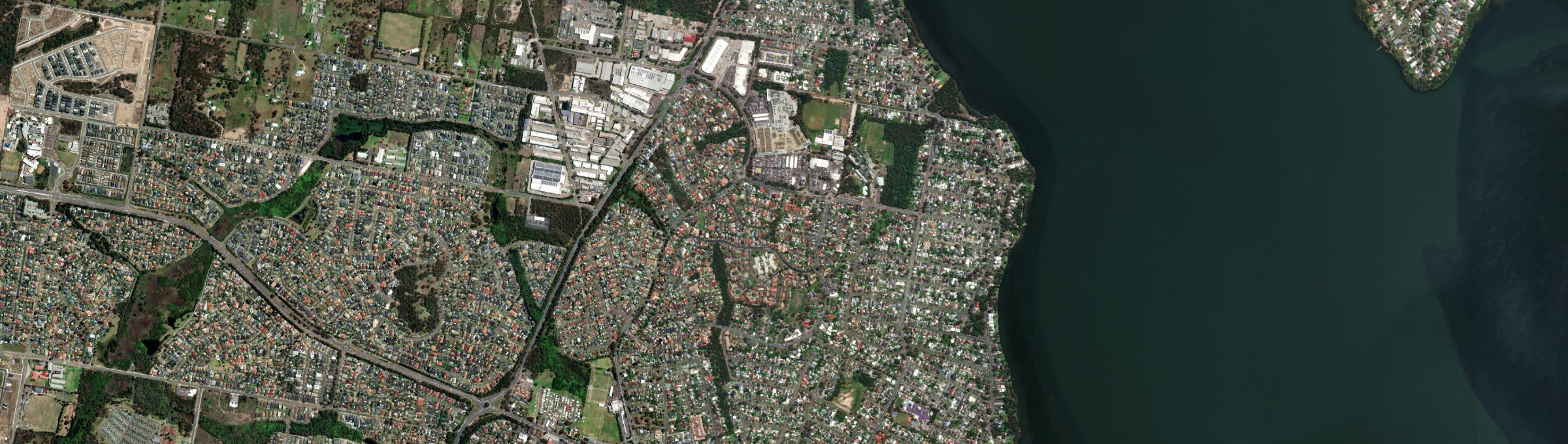 Aerial view of Lake Haven, NSW